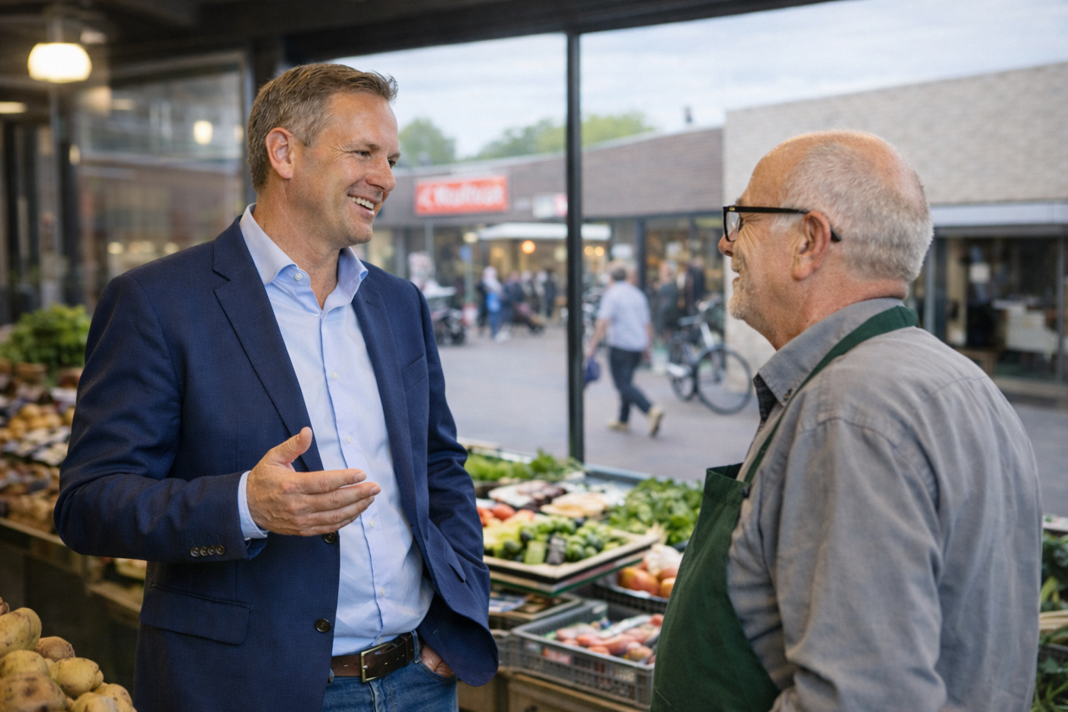 Overleg met tevreden huurder. Vastgoed waardecreatie.